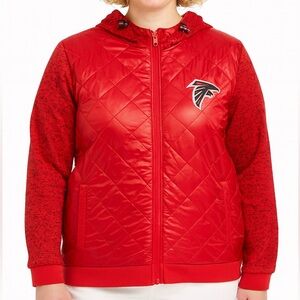 NFL Team Apparel NFL “Atlanta Falcons” Sweatshirt/Puffer Hoodie Jacket- NWT- Med